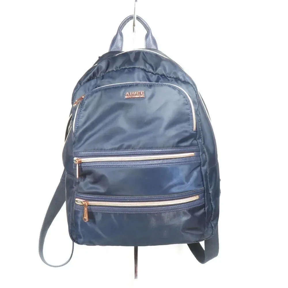 Aimee Kestenberg Marseille Backpack Navy Blue Nylon Travel